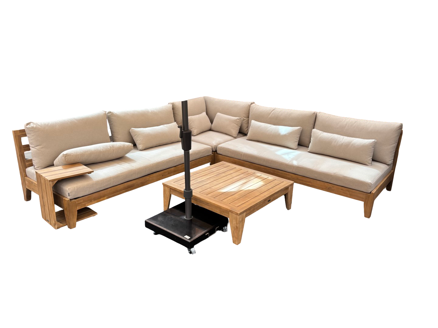 Driesprong collection Kailua hoeklounge acacia white wash/sahara sand 5-delig - 