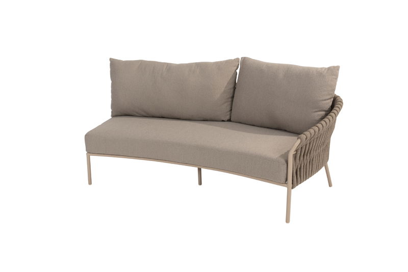 4so Comino organische 2-zits lounge bank armleuning links latte - 