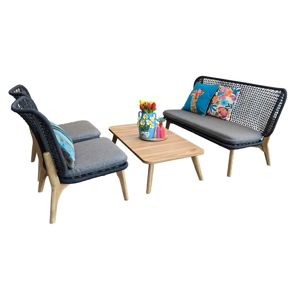 Buitengewoon de boet Vergalda Sofa Loungeset Antraciet - 