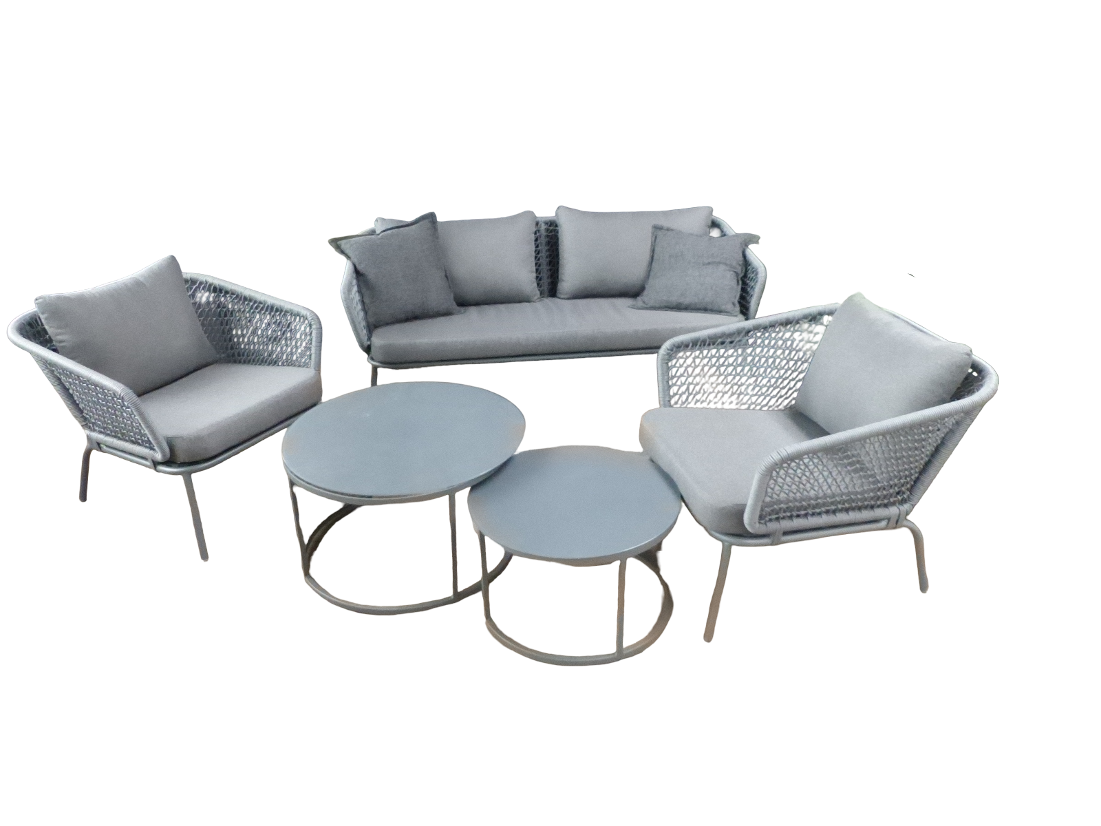 Eurofleur aanbieding Eagle loungeset antraciet incl. antraciet kussens - 