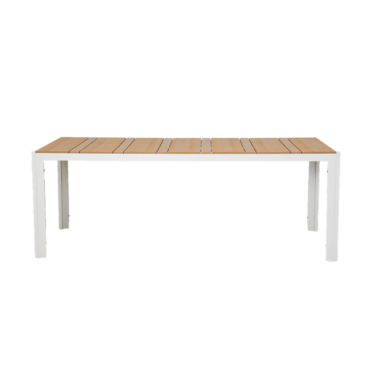 Lisomme Issey aluminium tuintafel beige met polywood tafelblad - 205 x 90 cm