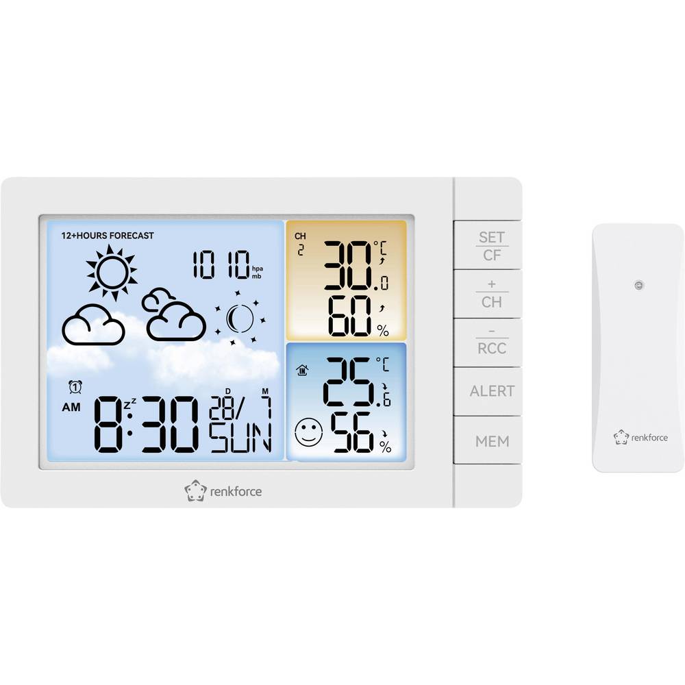 Renkforce RF-4883634 Digitaal weerstation Aantal sensoren max.: 3 stuk(s)