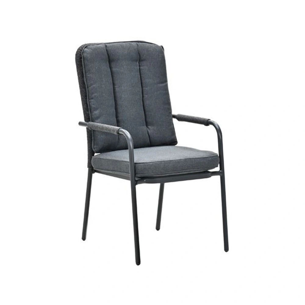 Garden impressions Venice Dining Tuinstoel Carbon Black/Mystic Grey - 