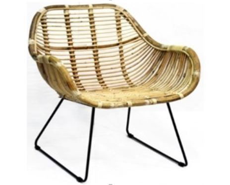 Van der leeden Stoel Rattan Iron - 