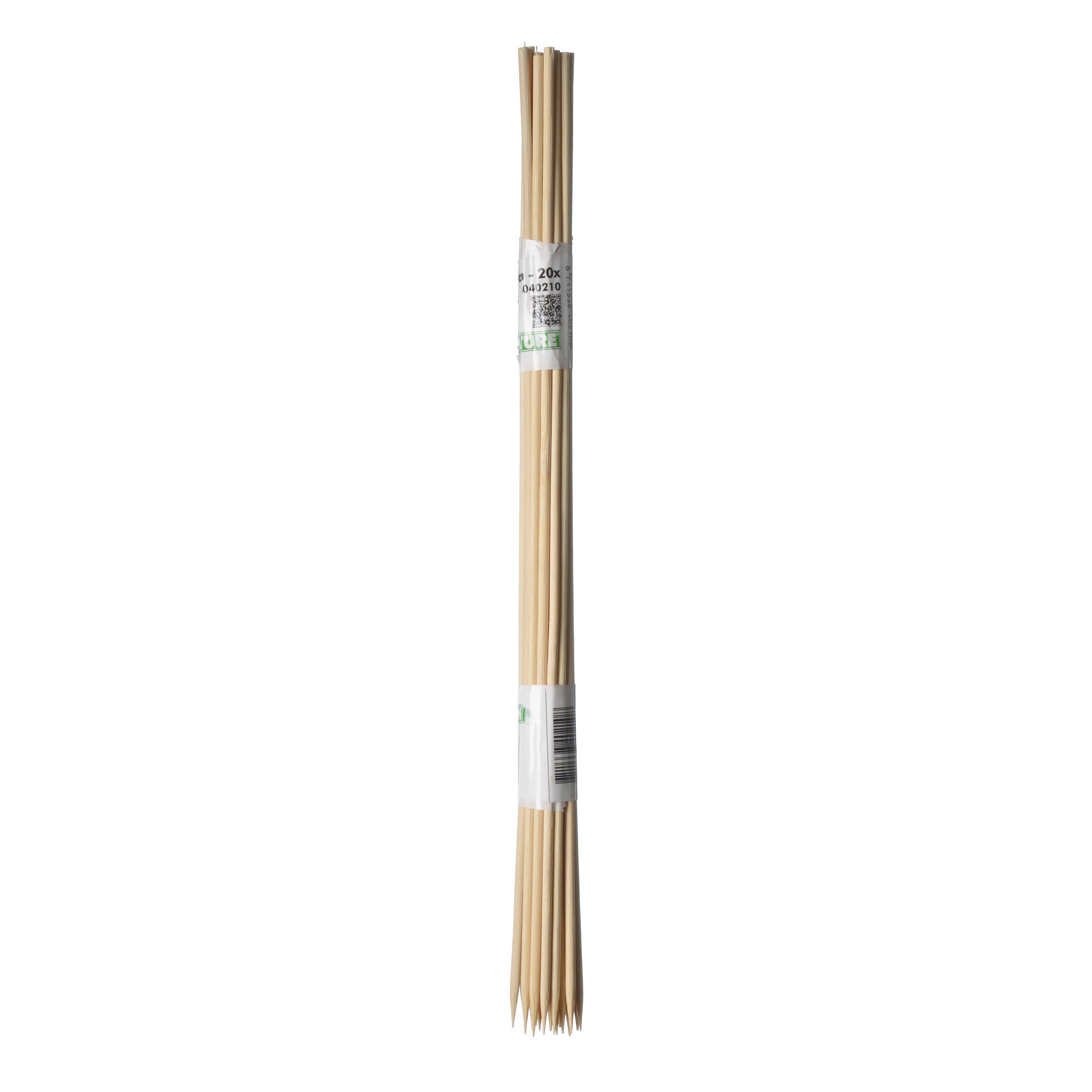 Nature 80x stuks splitbamboe / bamboestokjes 30 cm - plantensteun / tonkinstokken -