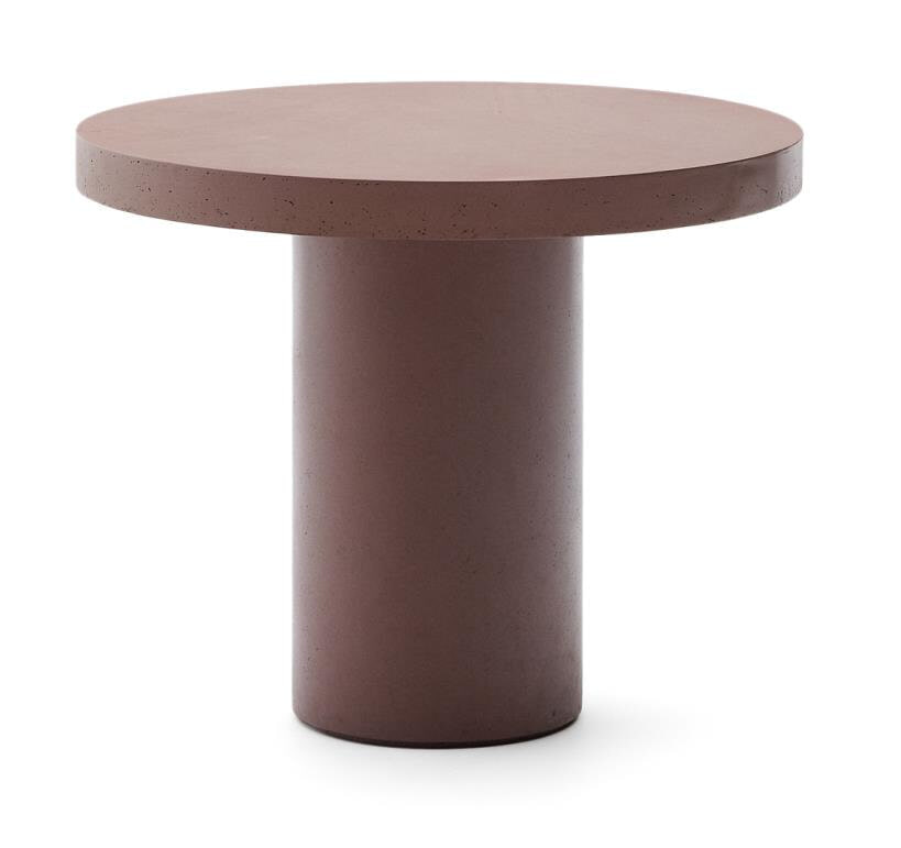 Kave Home Ronde Bistrotafel Aiguablava Beton, 90cm - Terracotta