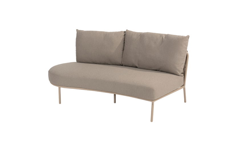 4so Comino organische 2-zits lounge bank eindmodule rechts latte - 