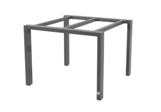 4so Goa Tafelframe Antracite Met HPL Tafelblad Slate Antracite 95 x 95 cm - 