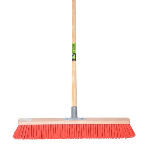 MM Eurotool Bezem Rood Met Nylon Stokhouder en 150 Centimeter