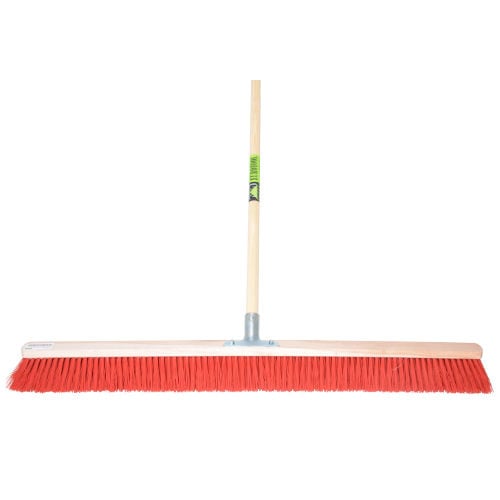MM Eurotool Bezem Rood Met Nylon Stokhouder 150 Centimeter