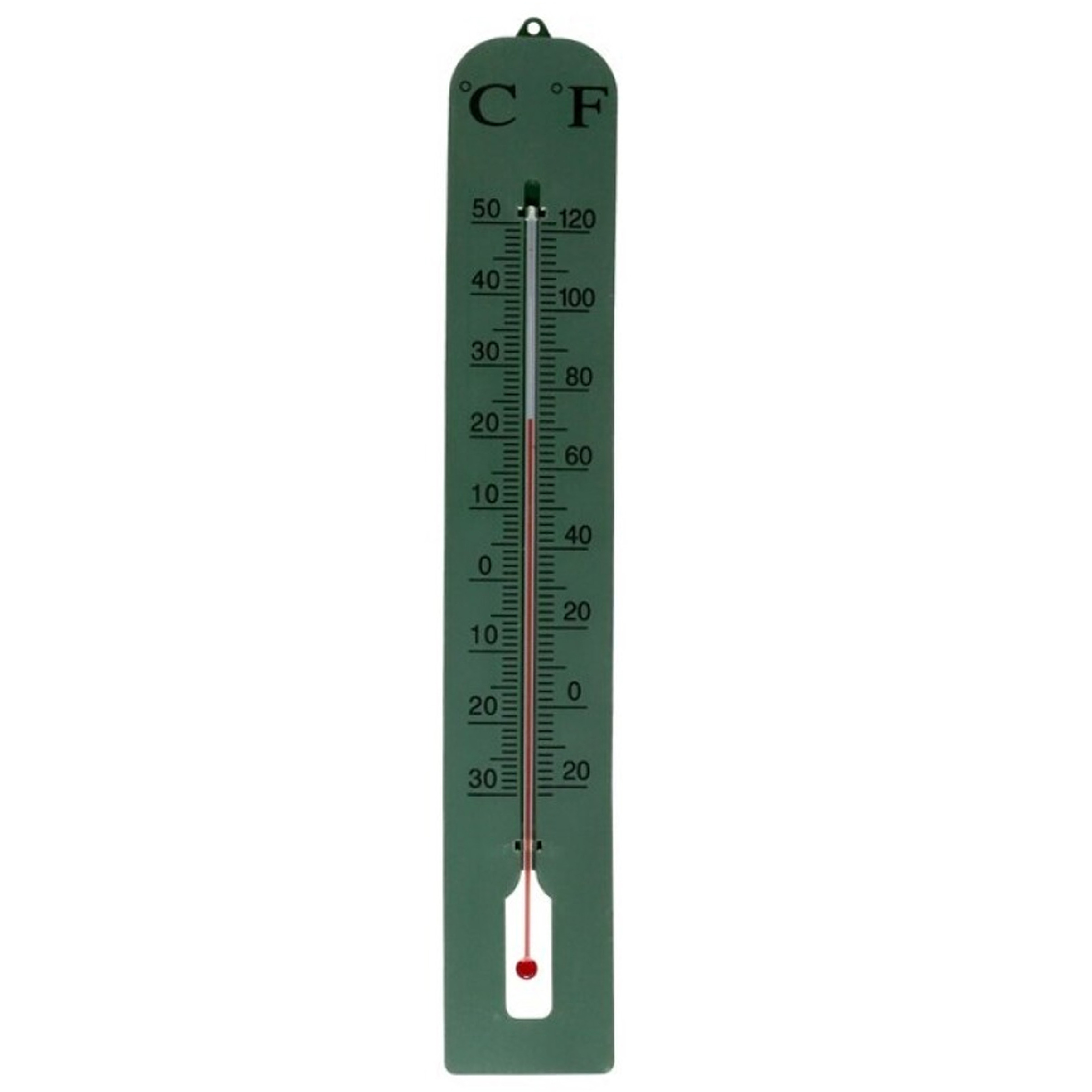 Gerimport Thermometer - kunststof - x 6 cm - groen - tot 50 graden Celsius -