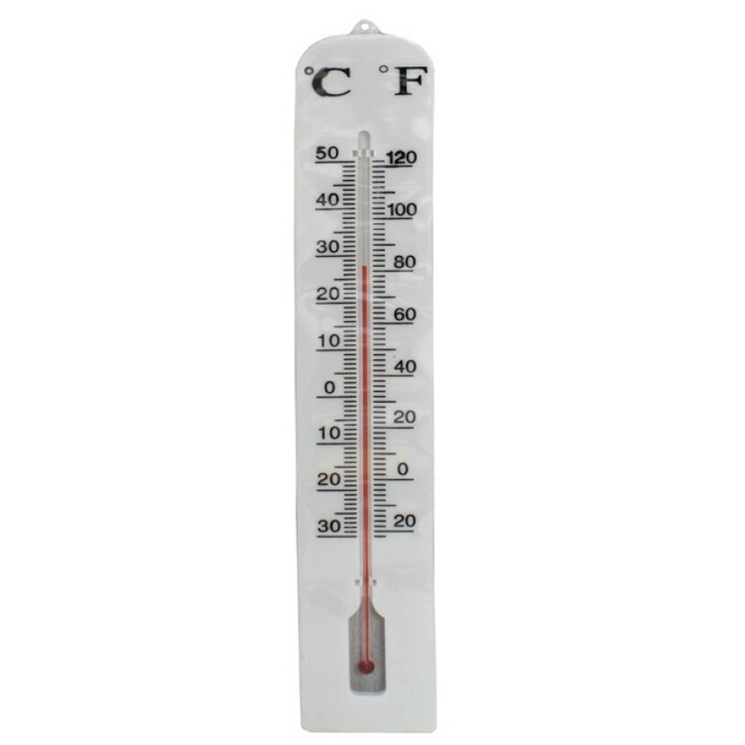 Gerimport Thermometer - kunststof - x 6 cm - wit - tot 50 graden Celsius -