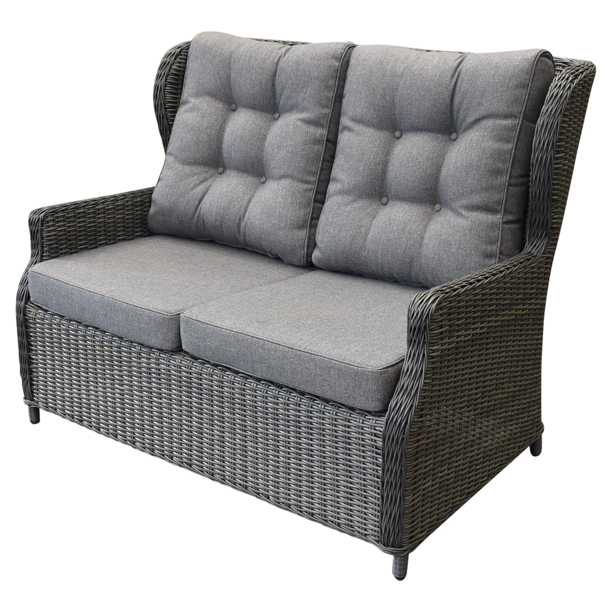 AVH Premium Collection Ibiza premium 2-zits loungebank antraciet wicker