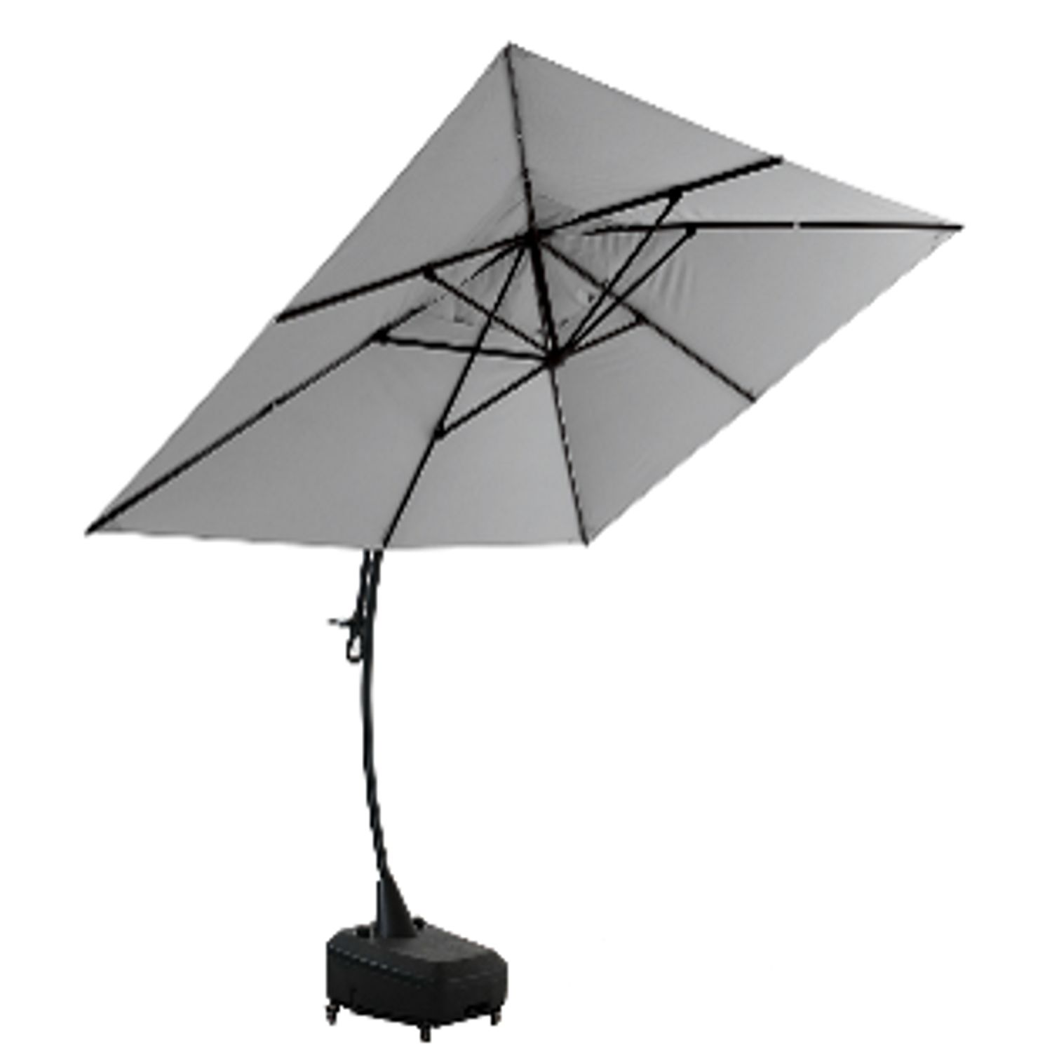 Central Park Zweefparasol Rimini Taupegrijs 300x400cm