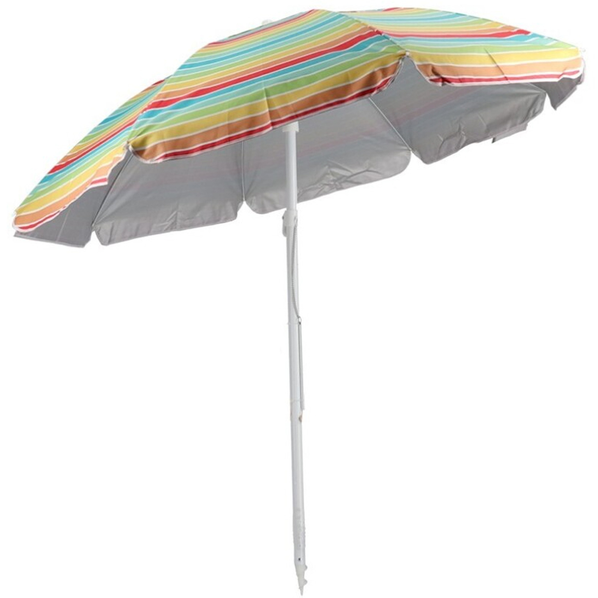 Gerimport Parasol UV50 - geel/oranje - D200 x H205 cm - zomer/strand - 8 vlakken -