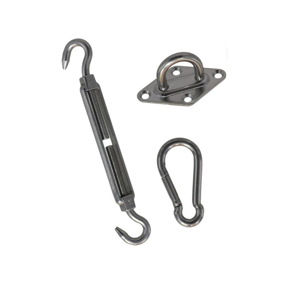 Gerimport Schaduwdoek ophangaccessoires set - 3-delig - luifel/hangmat bevestiging -