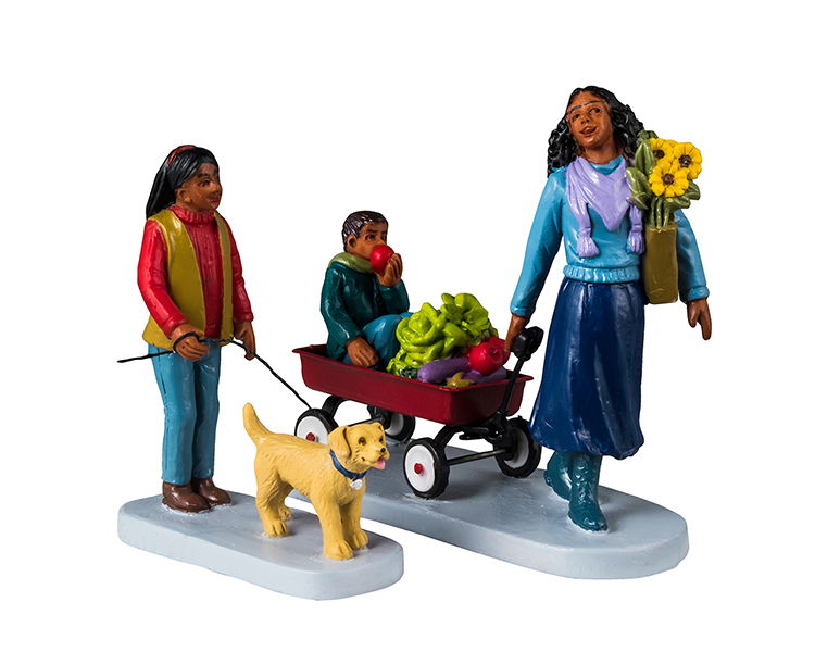 Lemax Farmer's Market Saturday 12x4x20 cm 2st Kersthuisje - 