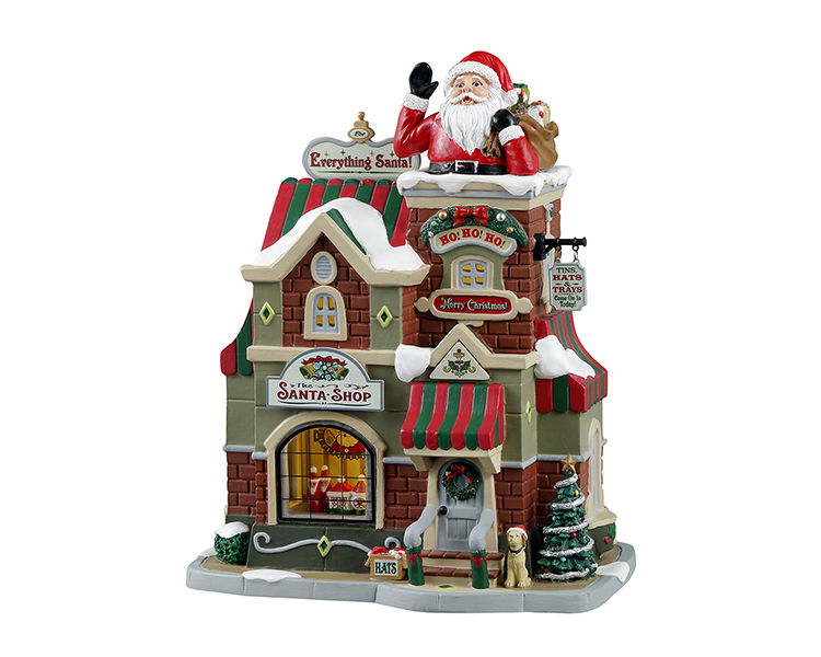 Lemax The Santa Shop 17x23x28 cm Kersthuisje - 
