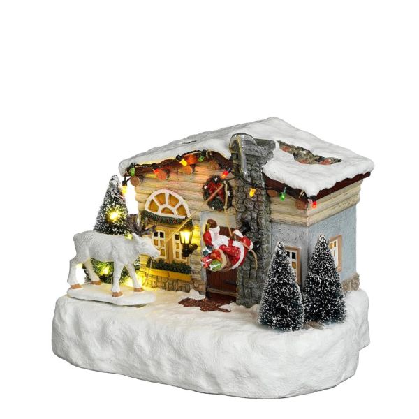 Luville Raise santa battery operated l22,5xb16xh17,5cm - 