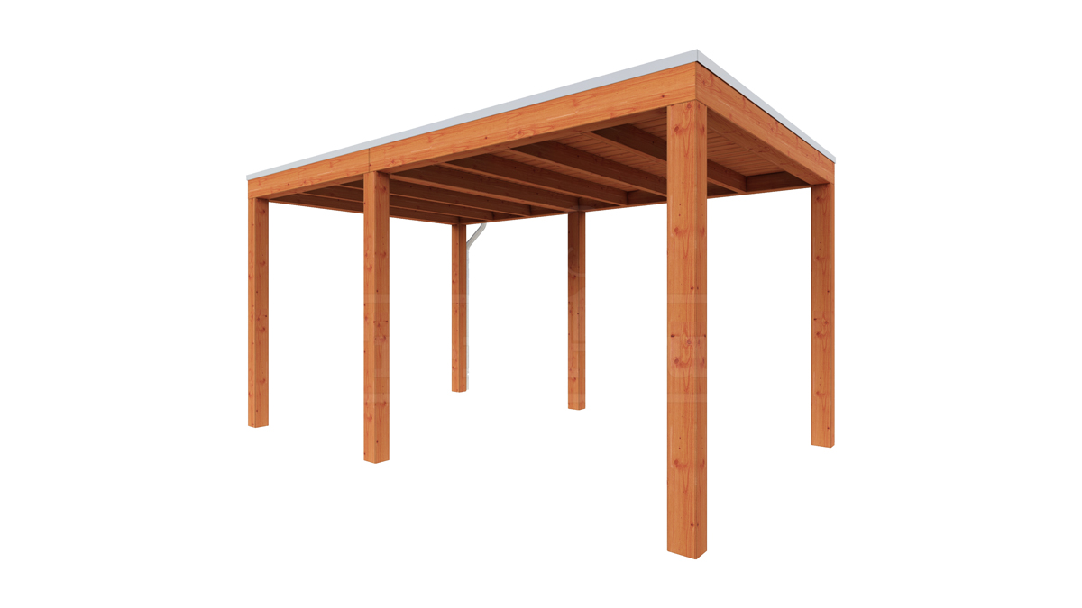 Van Kooten Tuin en Buitenleven Tijdelijk 15% korting | Trendhout Overkapping Palermo 430x310 cm- Plat dak- Hout- Trendhout