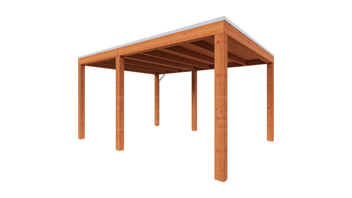 Van Kooten Tuin en Buitenleven Tijdelijk 15% korting | Trendhout Overkapping Palermo 430x370 cm- Plat dak- Hout- Trendhout
