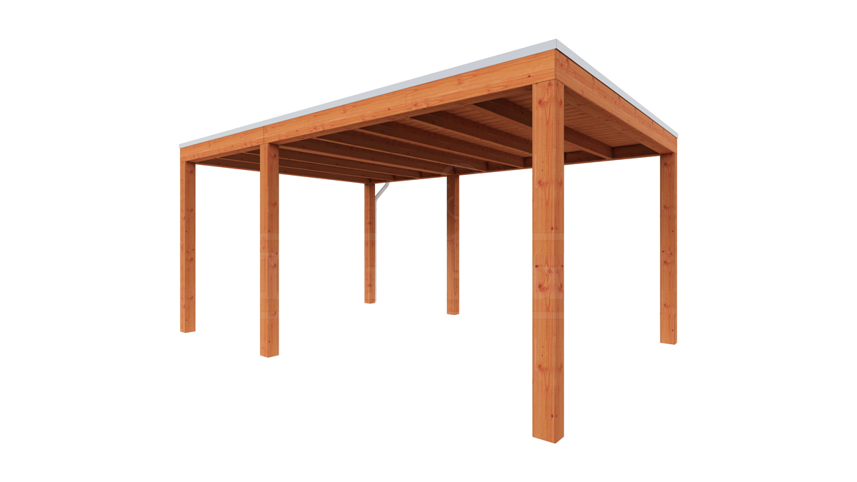 Van Kooten Tuin en Buitenleven Tijdelijk 15% korting | Trendhout Overkapping Palermo 485x370 cm- Plat dak- Hout- Trendhout