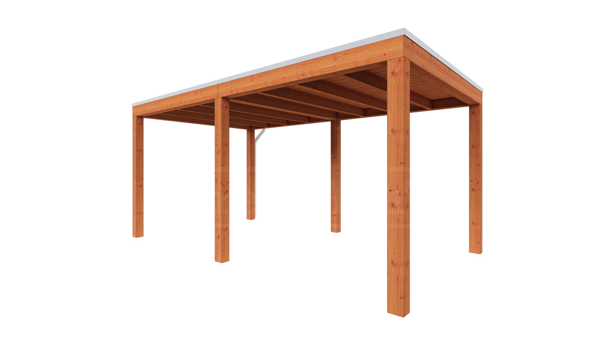 Van Kooten Tuin en Buitenleven Tijdelijk 15% korting | Trendhout Overkapping Palermo 490x310 cm- Plat dak- Hout- Trendhout