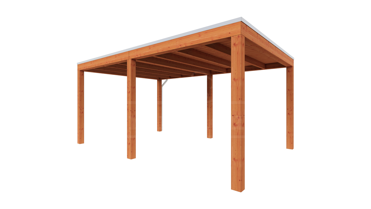 Van Kooten Tuin en Buitenleven Tijdelijk 15% korting | Trendhout Overkapping Palermo 490x370 cm- Plat dak- Hout- Trendhout