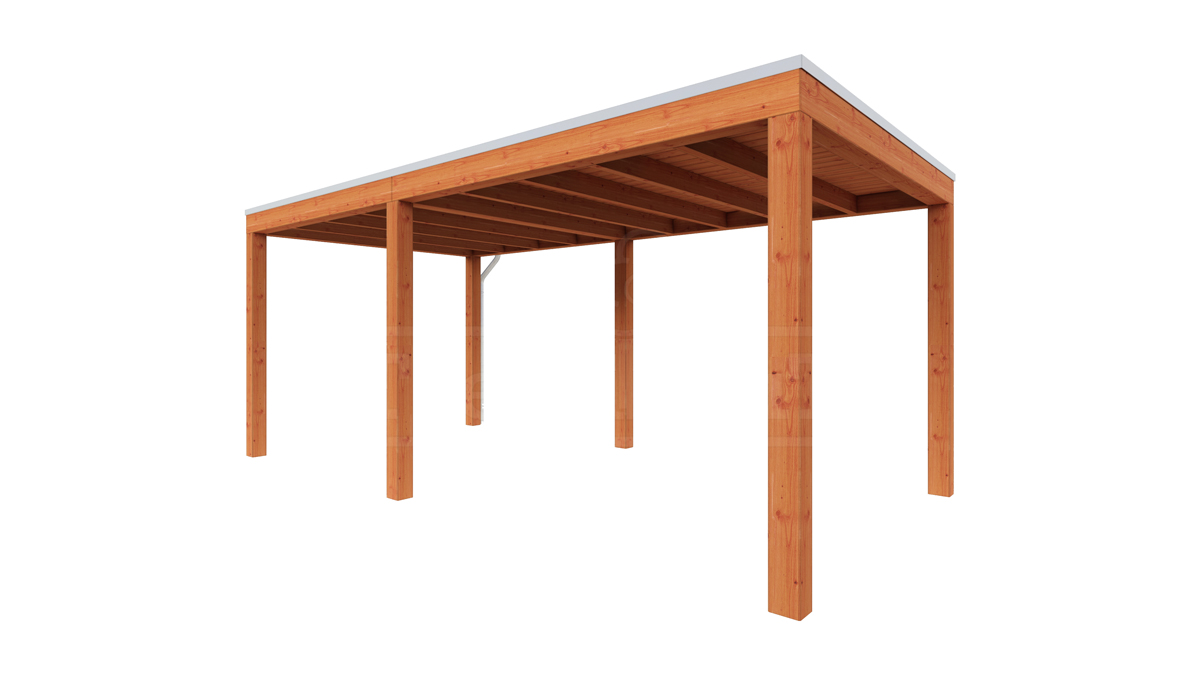 Van Kooten Tuin en Buitenleven Tijdelijk 15% korting | Trendhout Overkapping Palermo 545x310 cm- Plat dak- Hout- Trendhout