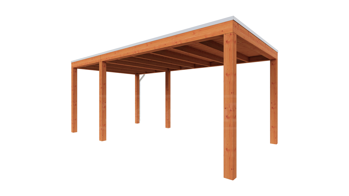 Van Kooten Tuin en Buitenleven Tijdelijk 15% korting | Trendhout Overkapping Palermo 550x310 cm- Plat dak- Hout- Trendhout