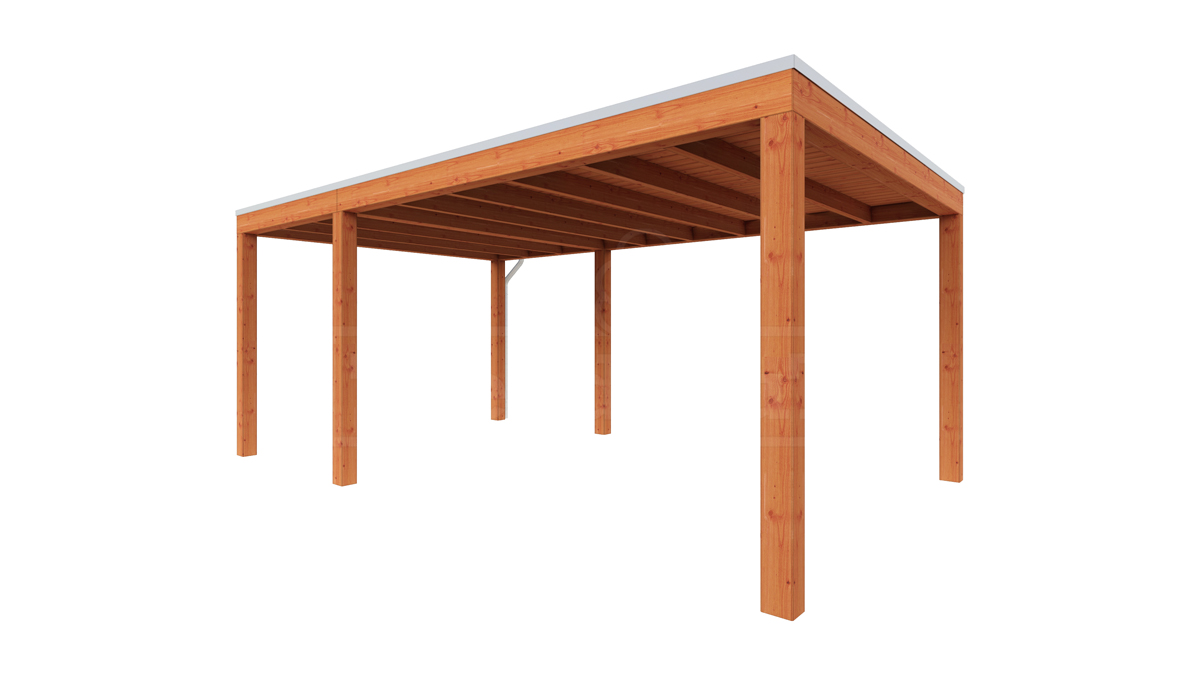 Van Kooten Tuin en Buitenleven Tijdelijk 15% korting | Trendhout Overkapping Palermo 550x370 cm- Plat dak- Hout- Trendhout