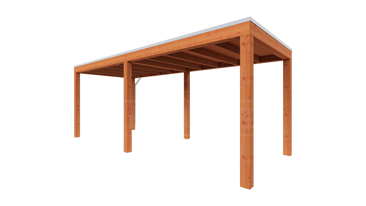 Van Kooten Tuin en Buitenleven Tijdelijk 15% korting | Trendhout Overkapping Palermo 600x255 cm- Plat dak- Hout- Trendhout