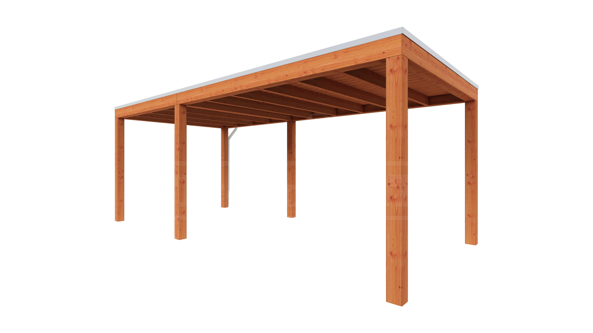 Van Kooten Tuin en Buitenleven Tijdelijk 15% korting | Trendhout Overkapping Palermo 610x310 cm- Plat dak- Hout- Trendhout