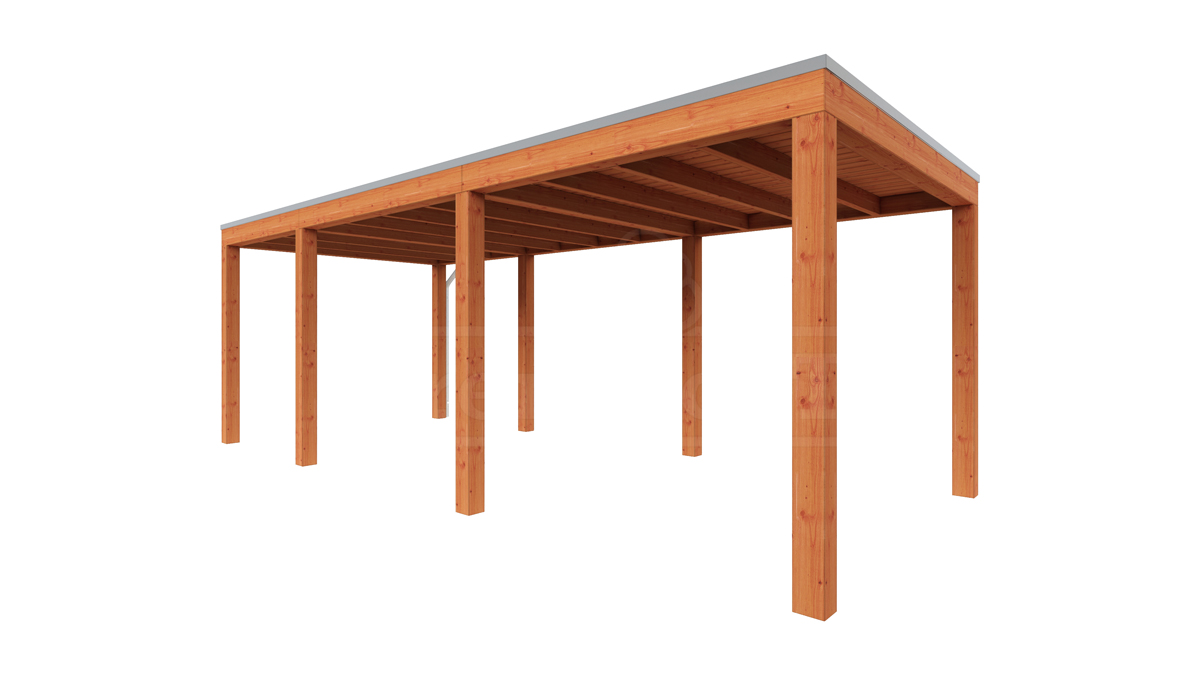 Van Kooten Tuin en Buitenleven Tijdelijk 15% korting | Trendhout Overkapping Palermo 670x310 cm- Plat dak- Hout- Trendhout
