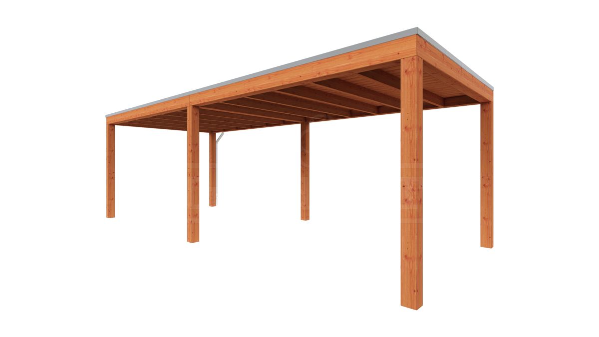 Van Kooten Tuin en Buitenleven Tijdelijk 15% korting | Trendhout Overkapping Palermo 725x310 cm- Plat dak- Hout- Trendhout