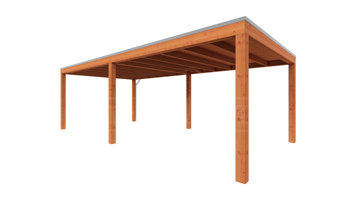 Van Kooten Tuin en Buitenleven Tijdelijk 15% korting | Trendhout Overkapping Palermo 725x370 cm- Plat dak- Hout- Trendhout