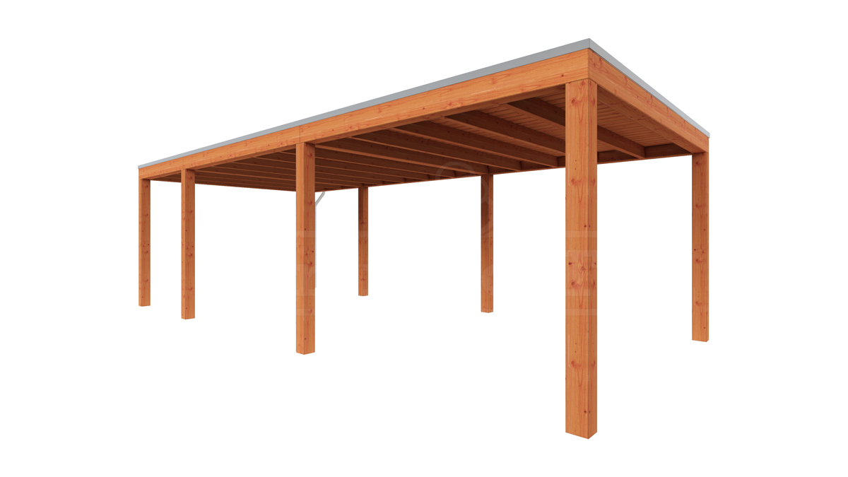 Van Kooten Tuin en Buitenleven Tijdelijk 15% korting | Trendhout Overkapping Palermo 775x370 cm- Plat dak- Hout- Trendhout