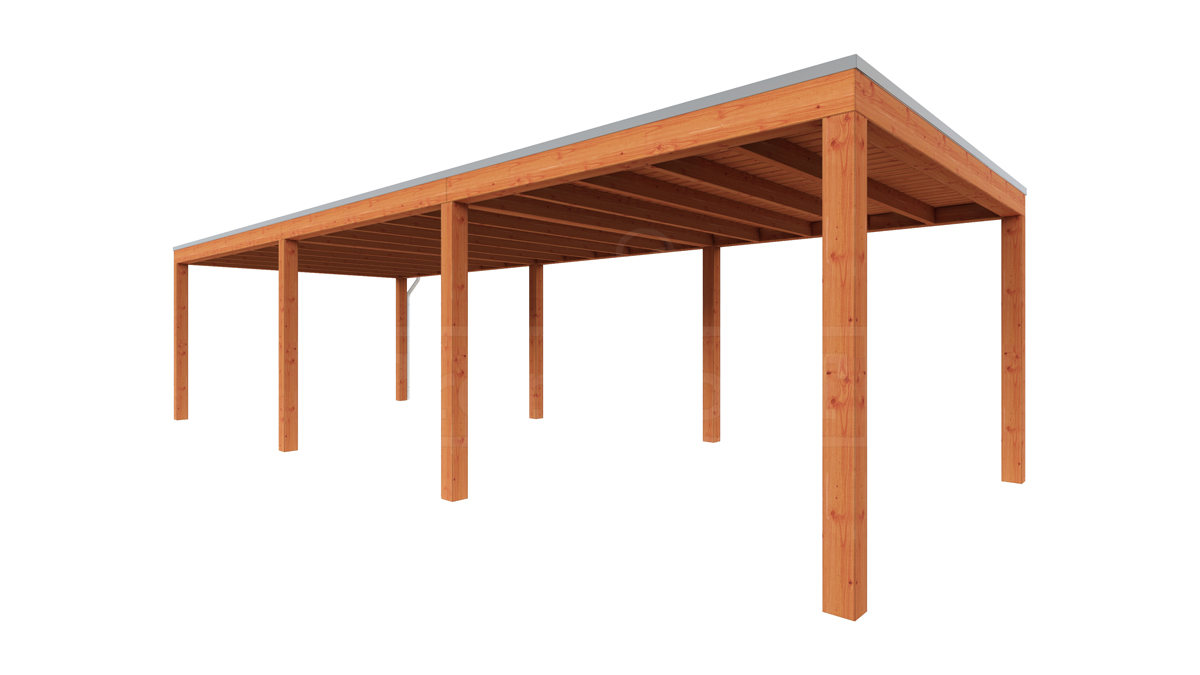 Van Kooten Tuin en Buitenleven Tijdelijk 15% korting | Trendhout Overkapping Palermo 955x370 cm- Plat dak- Hout- Trendhout