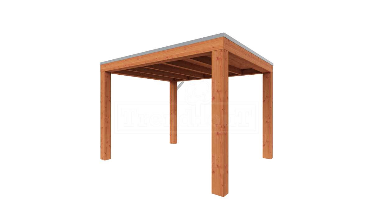 Van Kooten Tuin en Buitenleven Tijdelijk 15% korting | Trendhout Overkapping Palermo XXL 315x315 cm- Plat dak- Hout- Trendhout