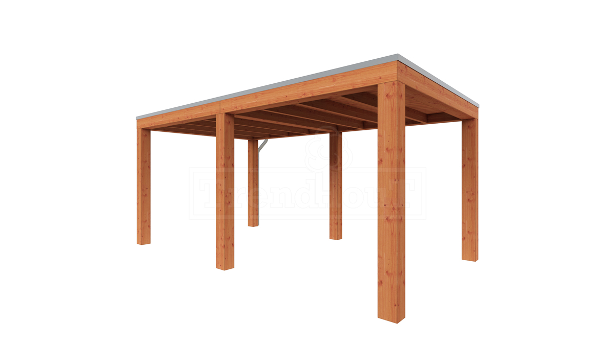 Van Kooten Tuin en Buitenleven Tijdelijk 15% korting | Trendhout Overkapping Palermo XXL 505x315 cm- Plat dak- Hout- Trendhout