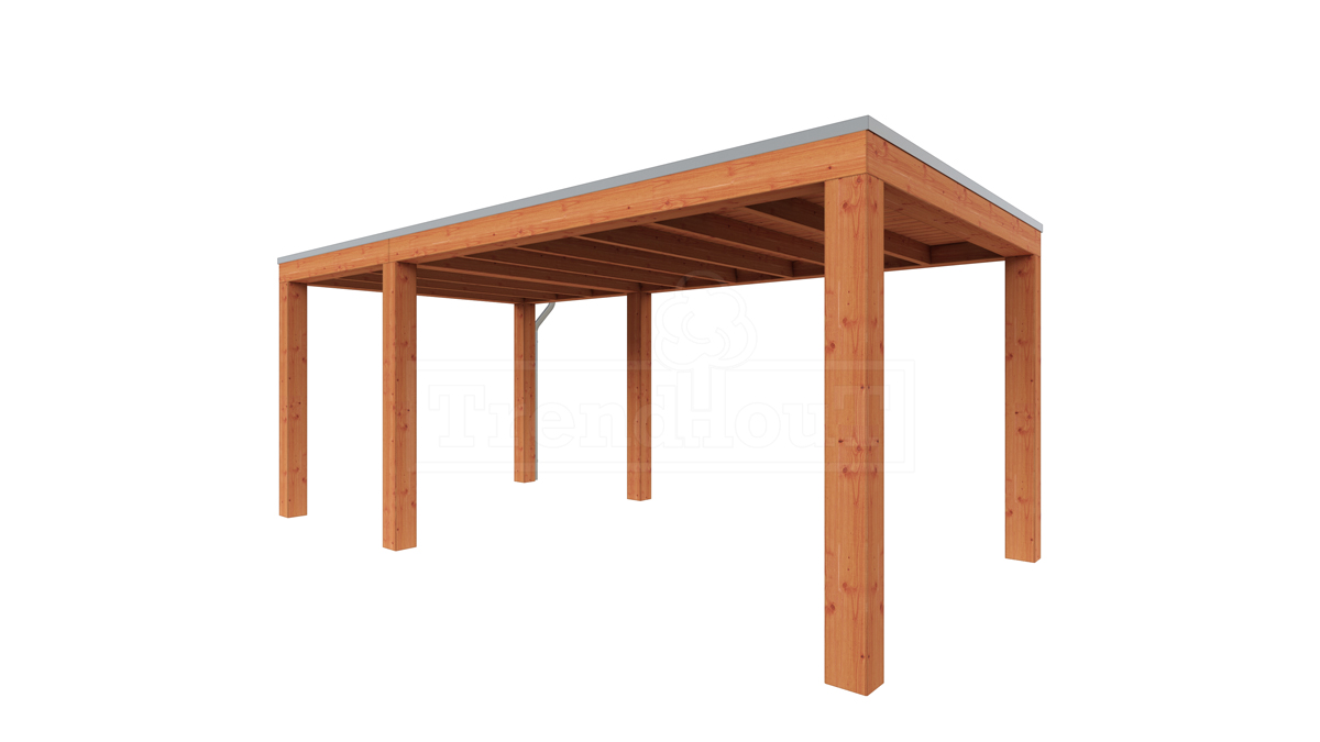 Van Kooten Tuin en Buitenleven Tijdelijk 15% korting | Trendhout Overkapping Palermo XXL 565x315 cm- Plat dak- Hout- Trendhout