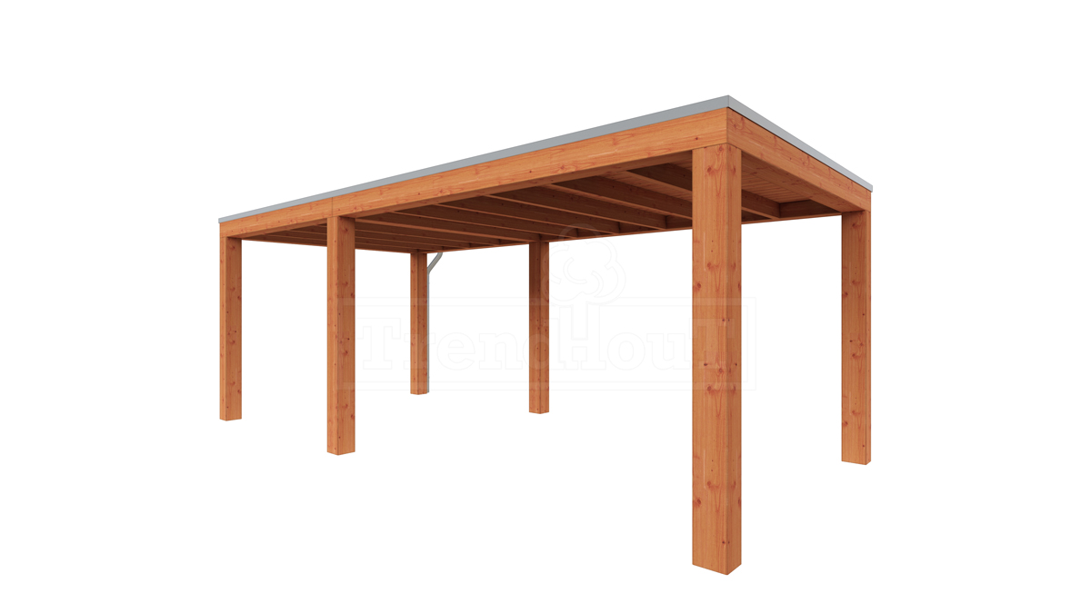 Van Kooten Tuin en Buitenleven Tijdelijk 15% korting | Trendhout Overkapping Palermo XXL 625x315 cm- Plat dak- Hout- Trendhout
