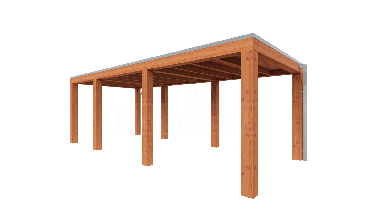 Van Kooten Tuin en Buitenleven Tijdelijk 15% korting | Trendhout Overkapping Palermo XXL 685x315 cm- Plat dak- Hout- Trendhout