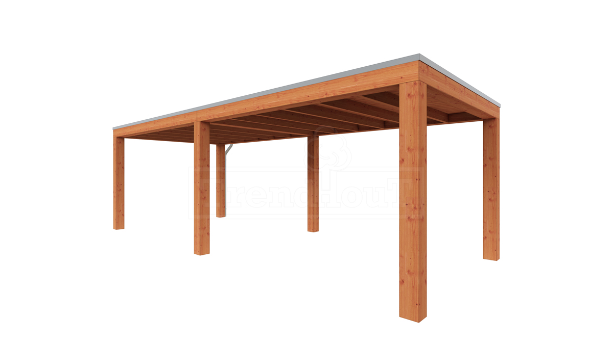 Van Kooten Tuin en Buitenleven Tijdelijk 15% korting | Trendhout Overkapping Palermo XXL 740x315 cm- Plat dak- Hout- Trendhout