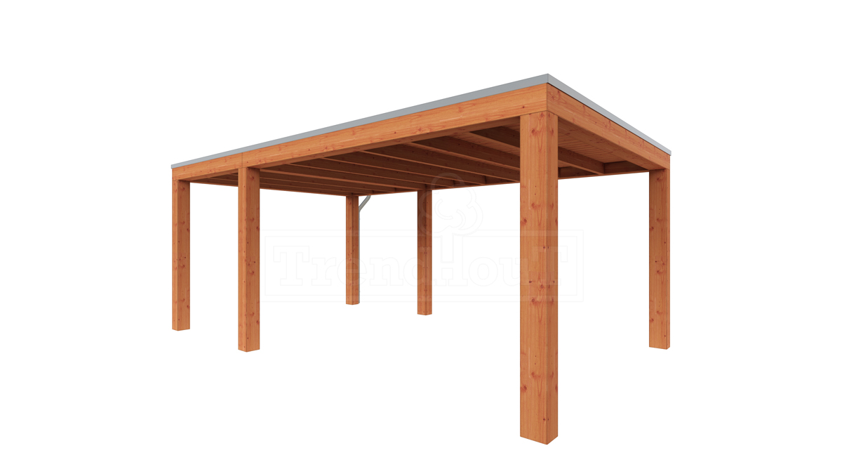 Van Kooten Tuin en Buitenleven Tijdelijk 15% korting | Trendhout Overkapping Palermo XXL 565x380 cm- Plat dak- Hout- Trendhout