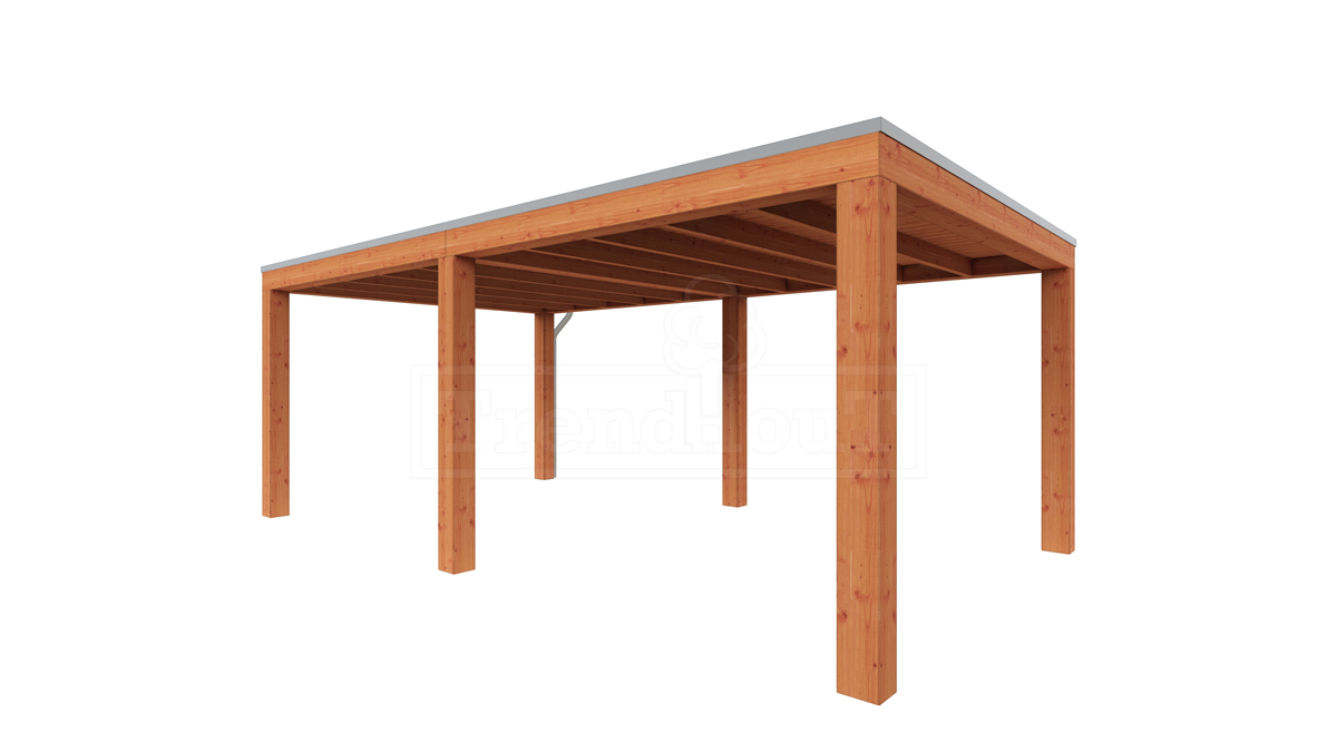 Van Kooten Tuin en Buitenleven Tijdelijk 15% korting | Trendhout Overkapping Palermo XXL 610x380 cm- Plat dak- Hout- Trendhout