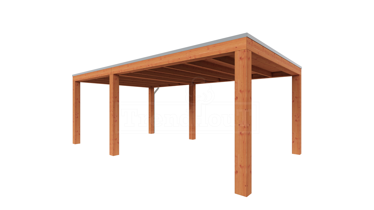 Van Kooten Tuin en Buitenleven Tijdelijk 15% korting | Trendhout Overkapping Palermo XXL 625x380 cm- Plat dak- Hout- Trendhout