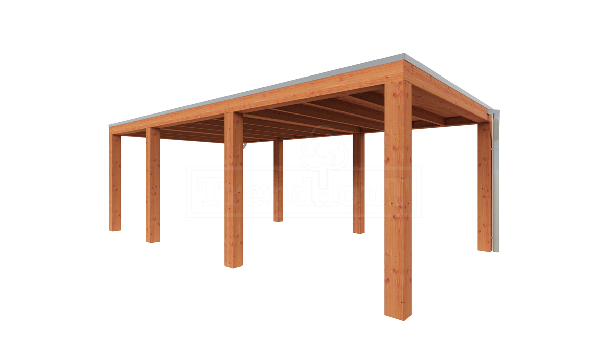 Van Kooten Tuin en Buitenleven Tijdelijk 15% korting | Trendhout Overkapping Palermo XXL 685x380 cm- Plat dak- Hout- Trendhout