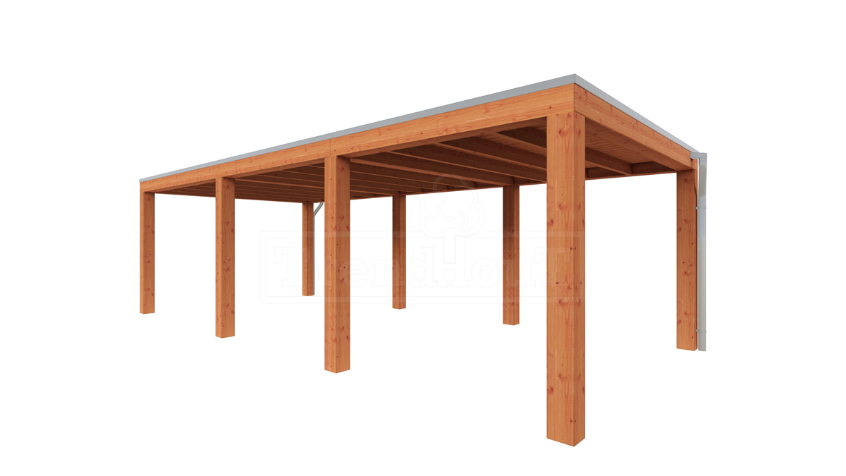 Van Kooten Tuin en Buitenleven Tijdelijk 15% korting | Trendhout Overkapping Palermo XXL 800x380 cm- Plat dak- Hout- Trendhout