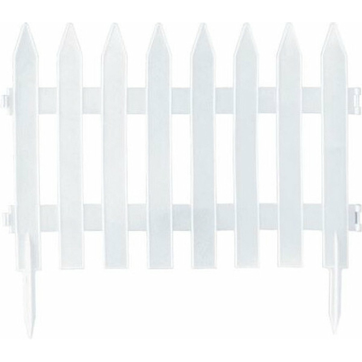 Prosperplast Tuinhekjes - 6x stuks - kunststof - 350 cm - wit -
